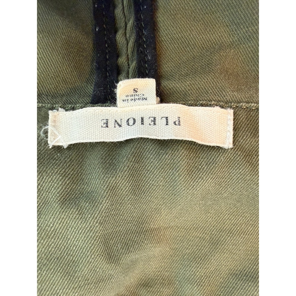 Pleione Army Green Cotton Canvas Sleeveless Vest Size Small - Picture 7 of 9